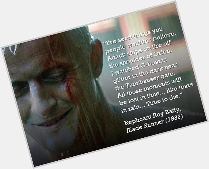 Time for pie. Happy Birthday Rutger Hauer! 