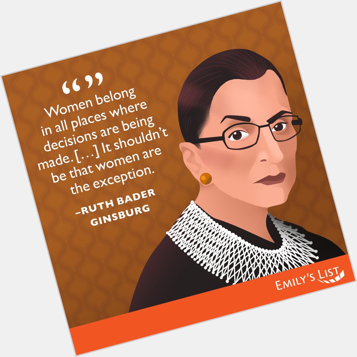 Happy birthday, Ruth Bader Ginsburg! We\re fighting to make sure women have a seat at the table. 