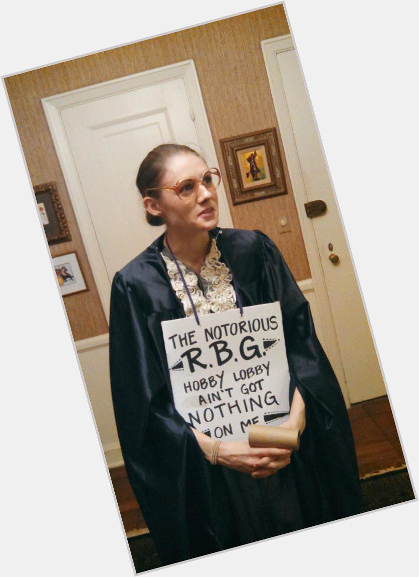 Happy birthday, Justice Ruth Bader Ginsburg! Here\s me as the Notorious RBG on Halloween.  