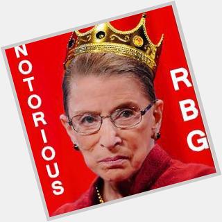 Happy birthday to Her Notorious Majesty, Ruth Bader Ginsburg. GOD SAVE THE QUEEN 