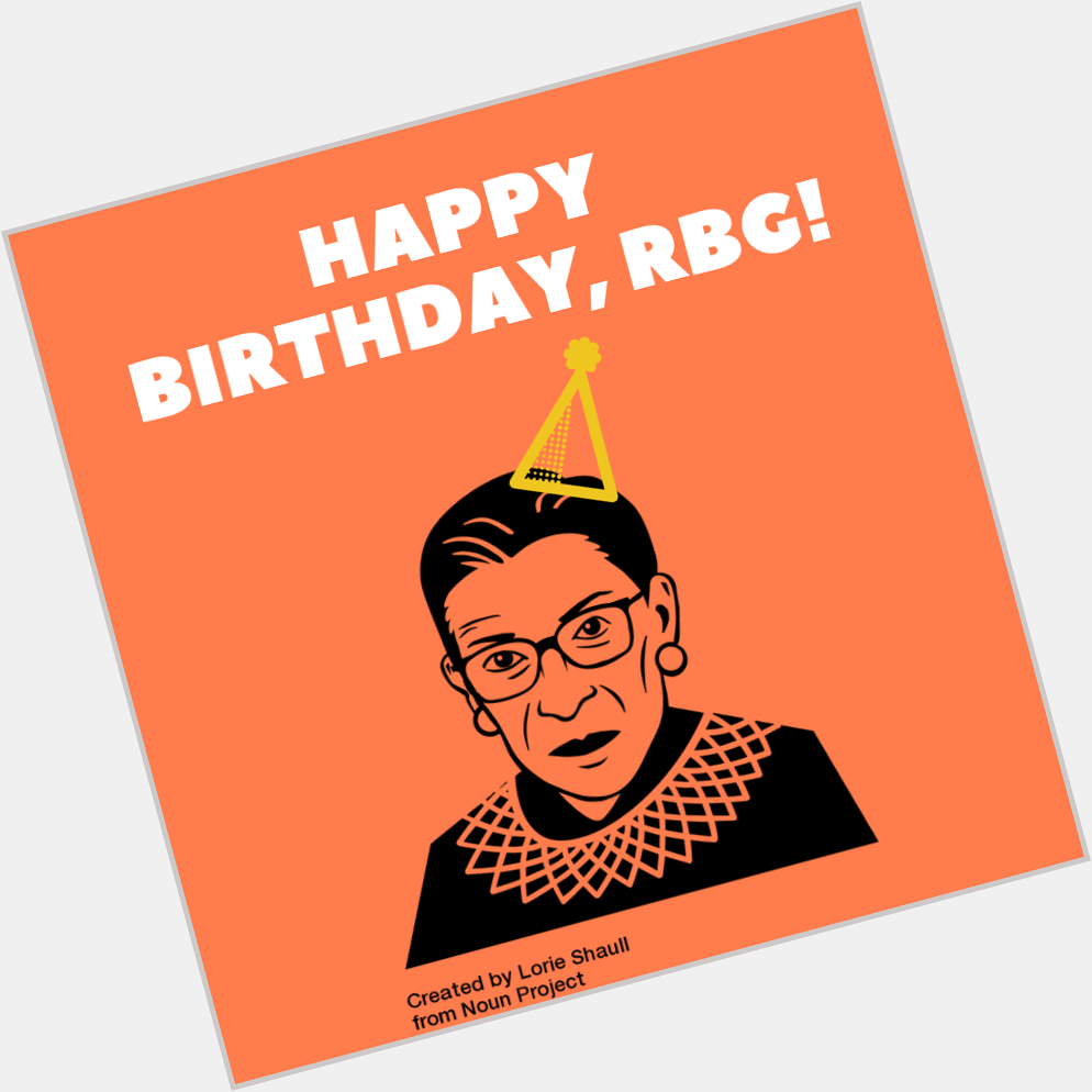 Supreme Court Justice Ruth Bader Ginsburg is 86 years young today. Happy birthday, Justice Ginsburg! 