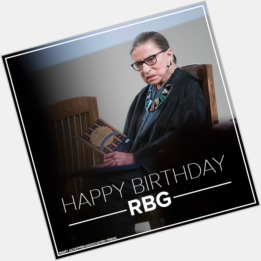 Happy Birthday to Ruth Bader Ginsburg! Ginsburg was appointed to the SCOTUS back in 1993 when she was 60 years old! 