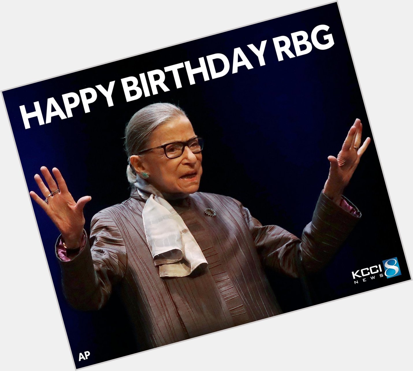 Happy birthday, Ruth Bader Ginsburg!  