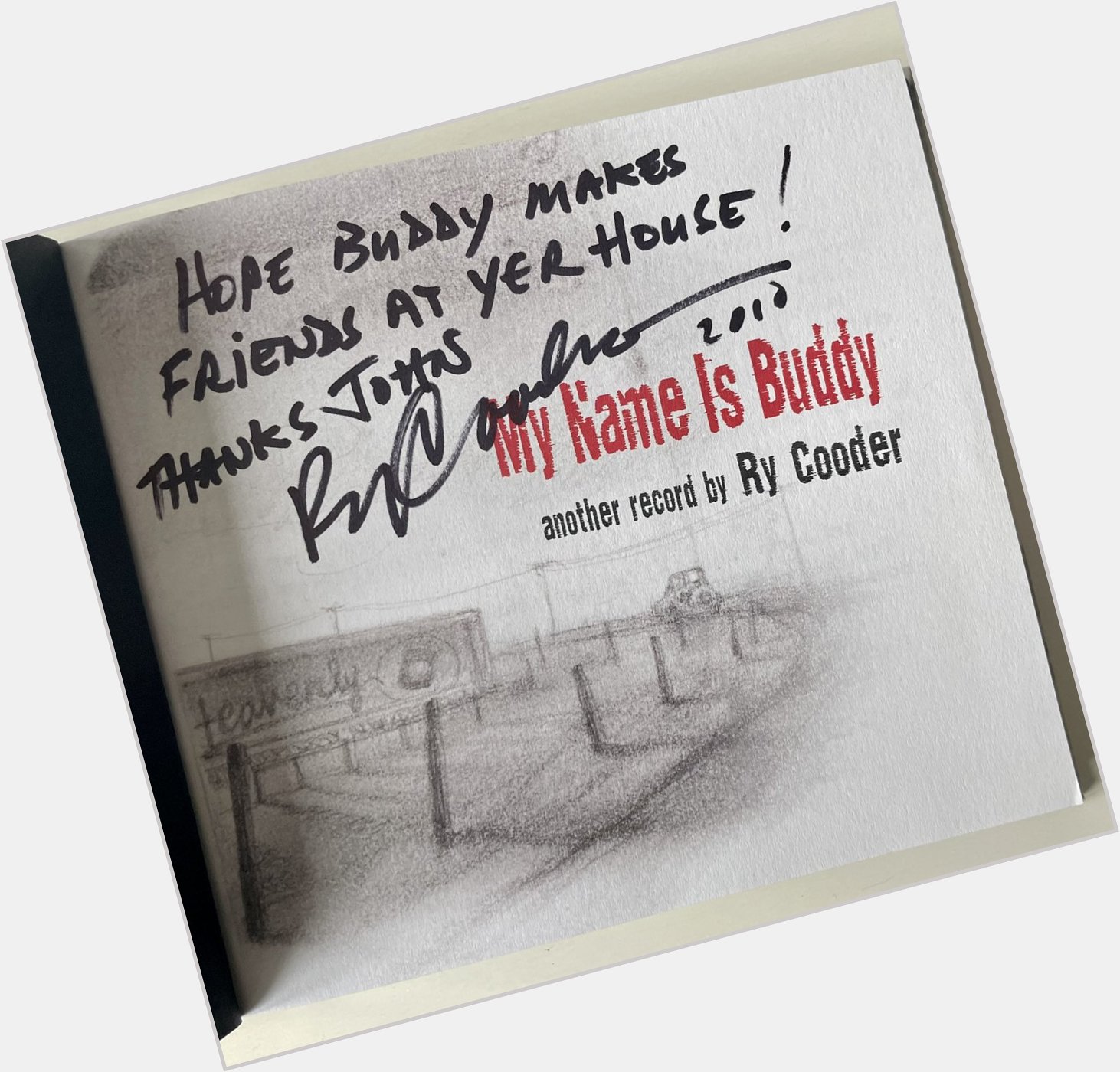 Happy birthday Ry Cooder - great man, great musician, great signature. 