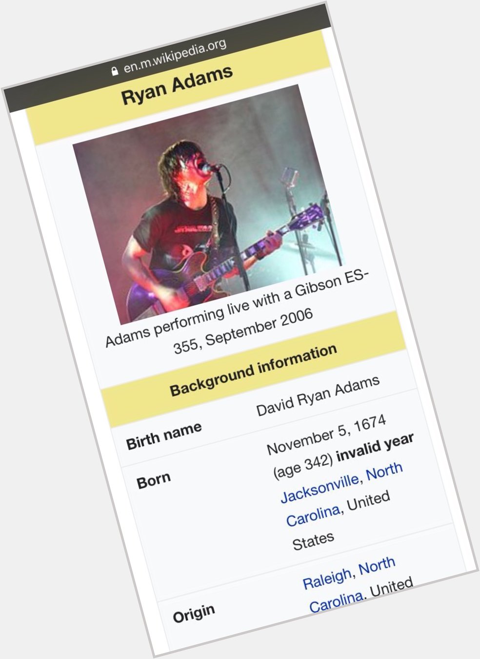 Don t forget to wish Ryan Adams a happy 343rd birthday. 