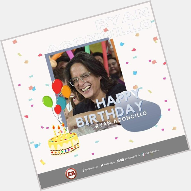 A Very Happy Birthday to our Dabarkads RYAN AGONCILLO! Stay safe and blessed.   