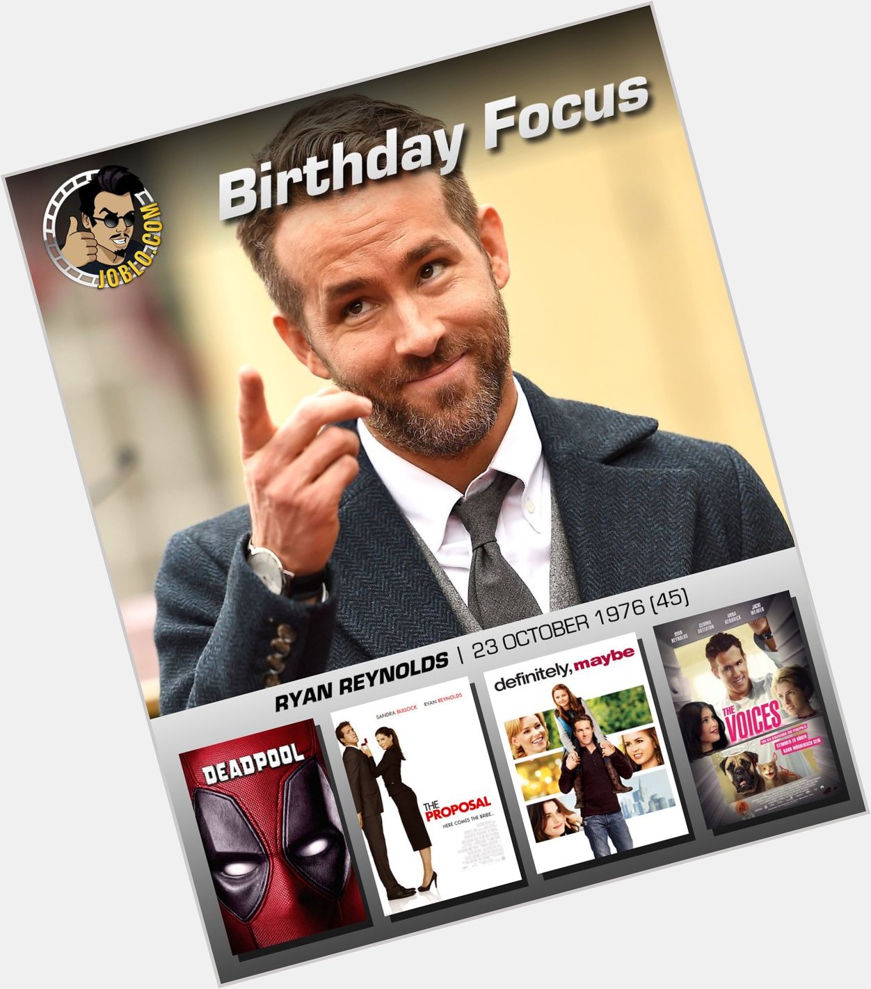Wishing a very happy 45th birthday to Ryan Reynolds! 