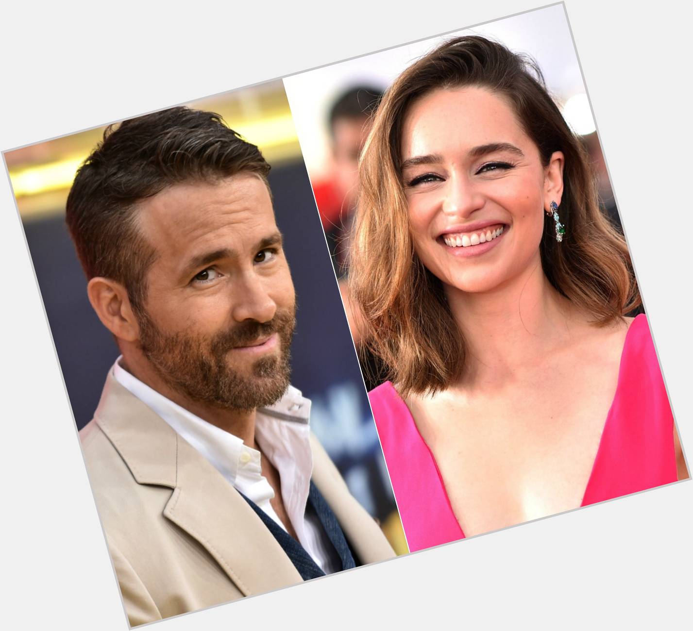 Happy birthday Ryan Reynolds (45) and Emilia Clarke (35) !! 