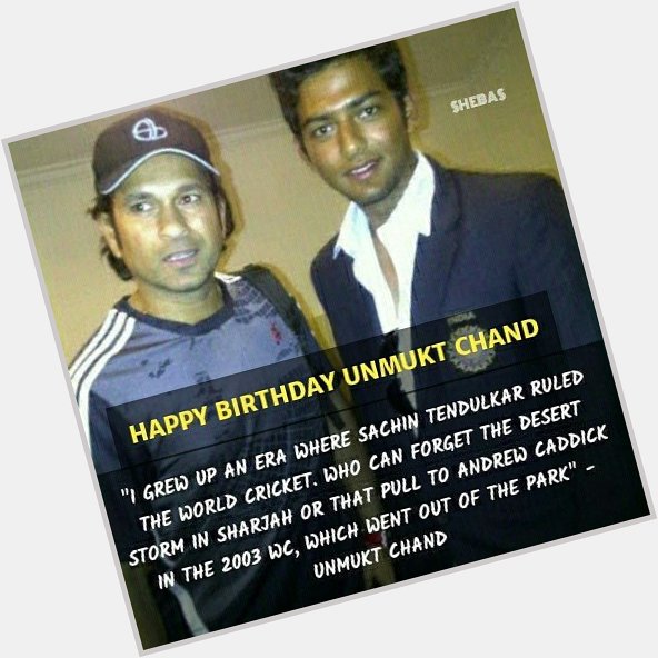 Happy Birthday  \"I Grew Up An Era Where Sachin Tendulkar Ruled The World Cricket\" - U Chand 