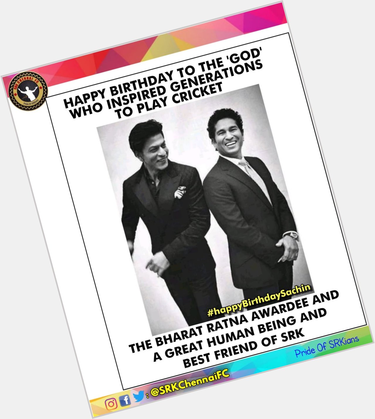 Happy Birthday to the God of Indian Cricket, Master Blaster Sachin Tendulkar   