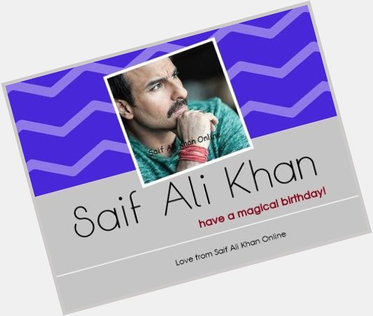 Happy Birthday Saif Ali Khan!  