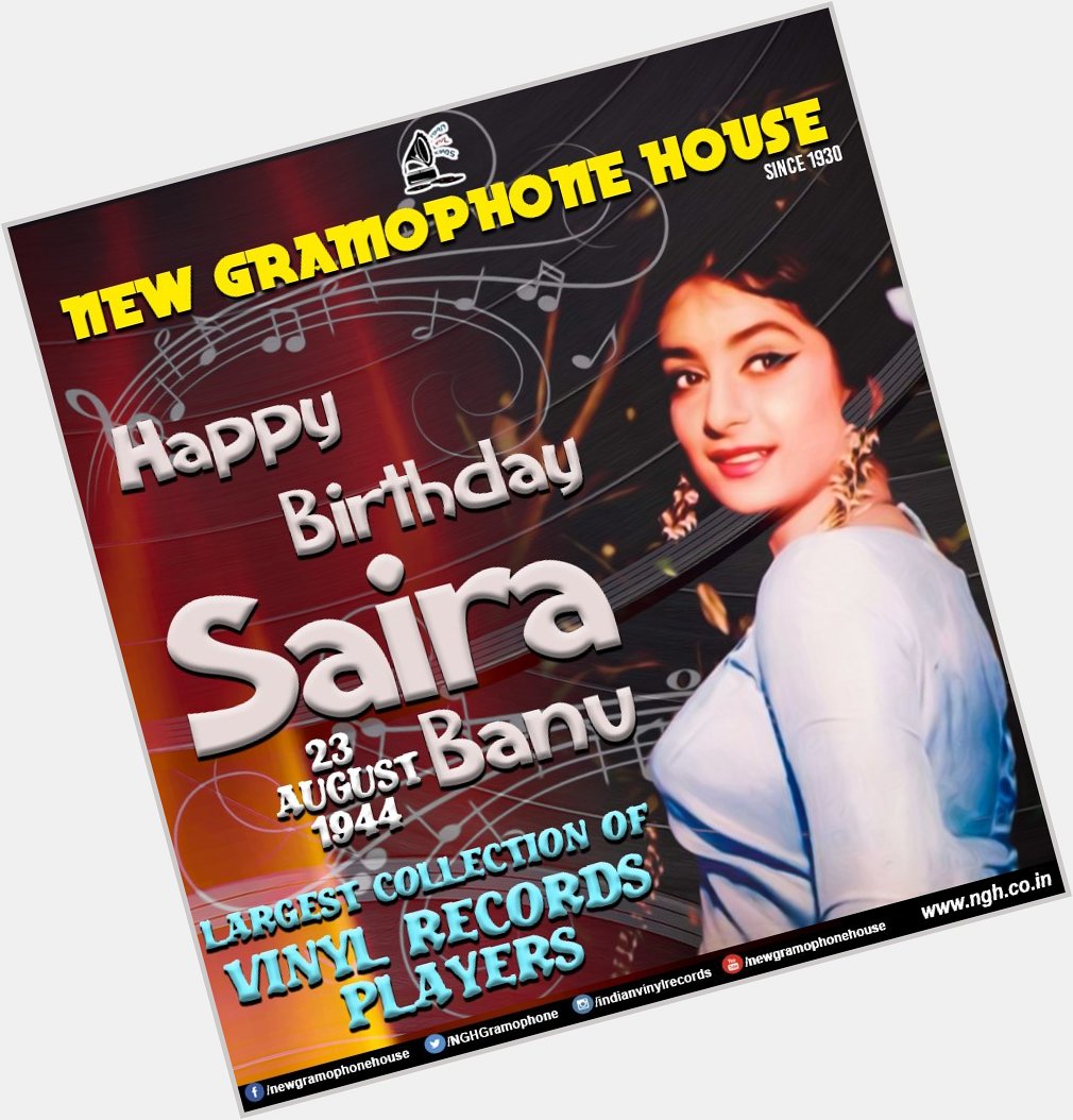 HAPPY BIRTHDAY SAIRA BANU JI
See All Saira Banu\s Vinyl Records
Link - 