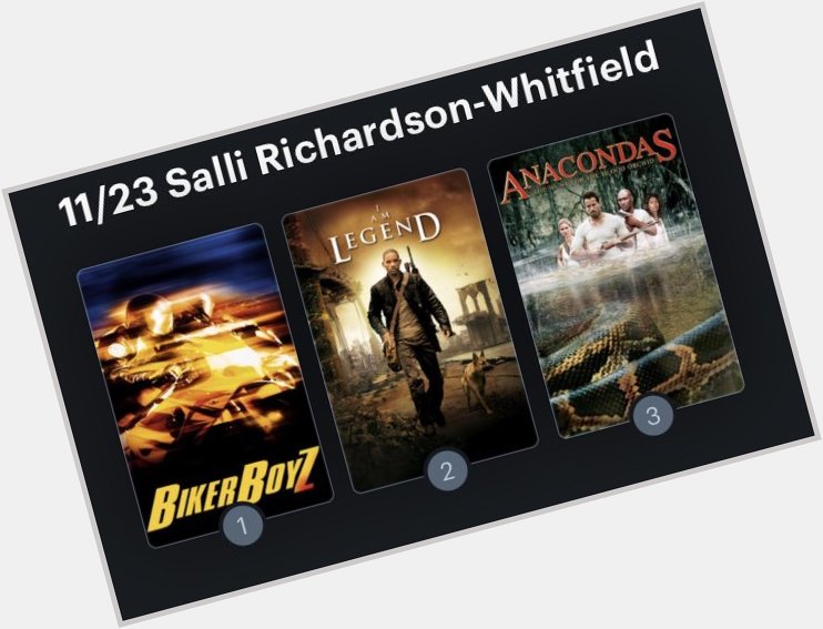 Hoy cumple años la actriz Salli Richardson Whitfield (54). Happy Birthday ! Aquí mi Ranking: 