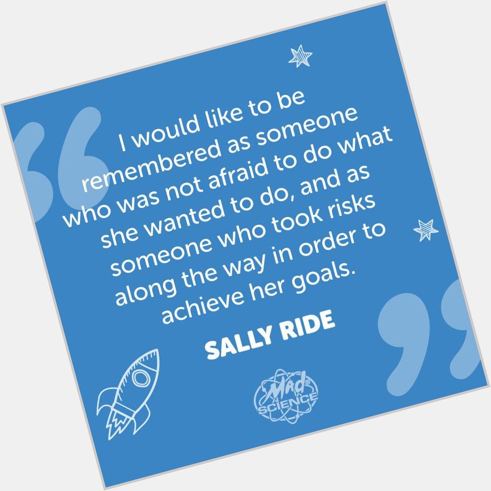 Happy birthday to the great Sally Ride! The first American woman in space. 
