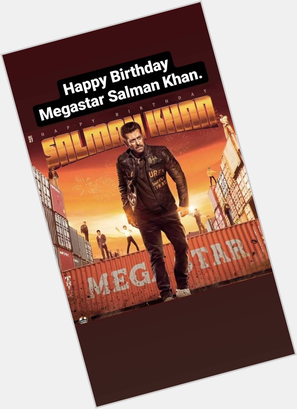  Happy 55th birthday to the Megastar Salman Khan . 
