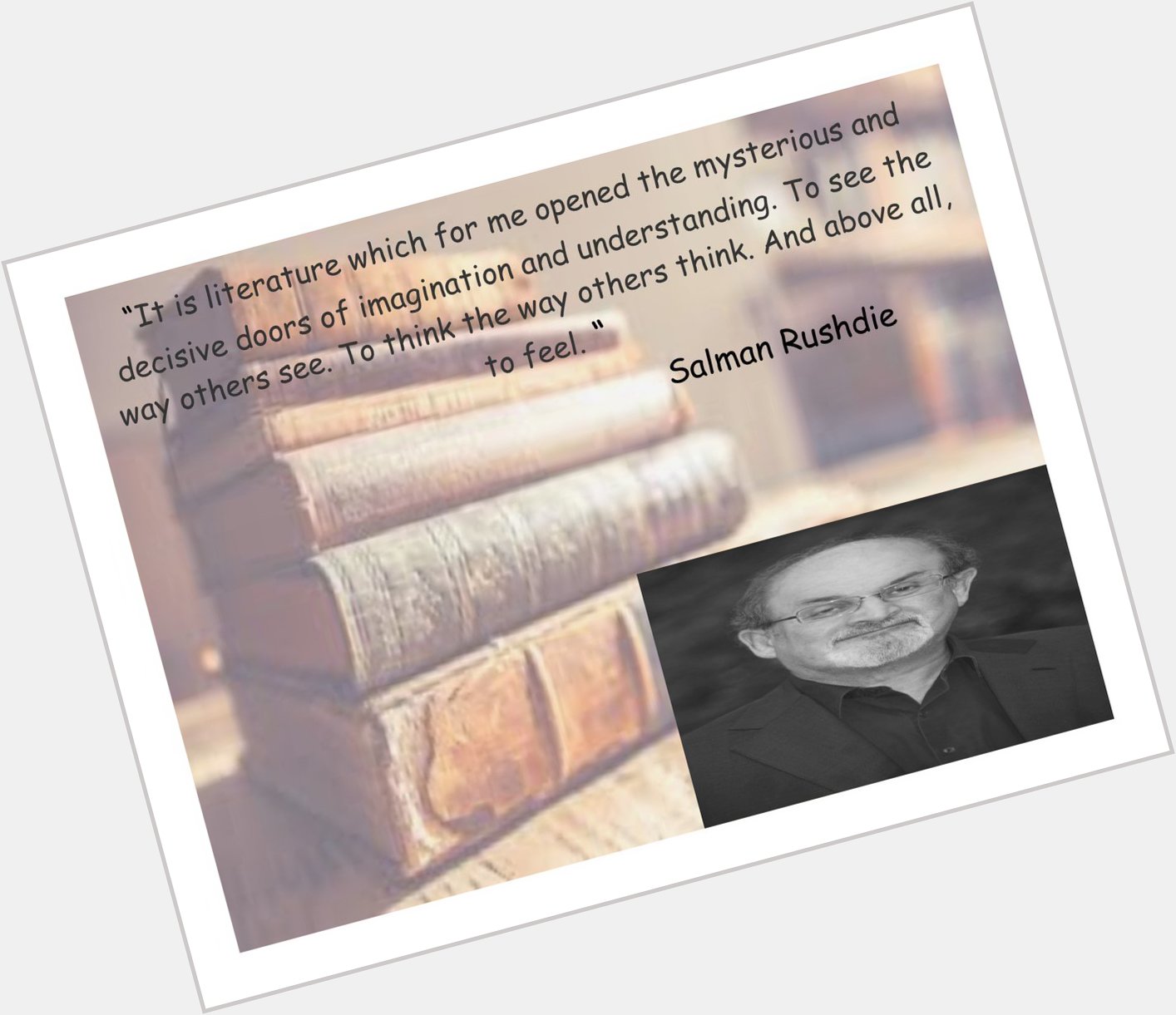 Happy Birthday to Salman Rushdie, author of The Satanic Verses and Midnight s Children!  