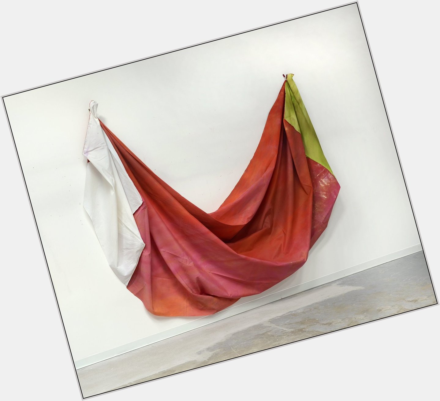 Happy Birthday to Sam Gilliam, who was born in 1943. In picture: \"Red White and Green\" (2005), acquired 2013. 