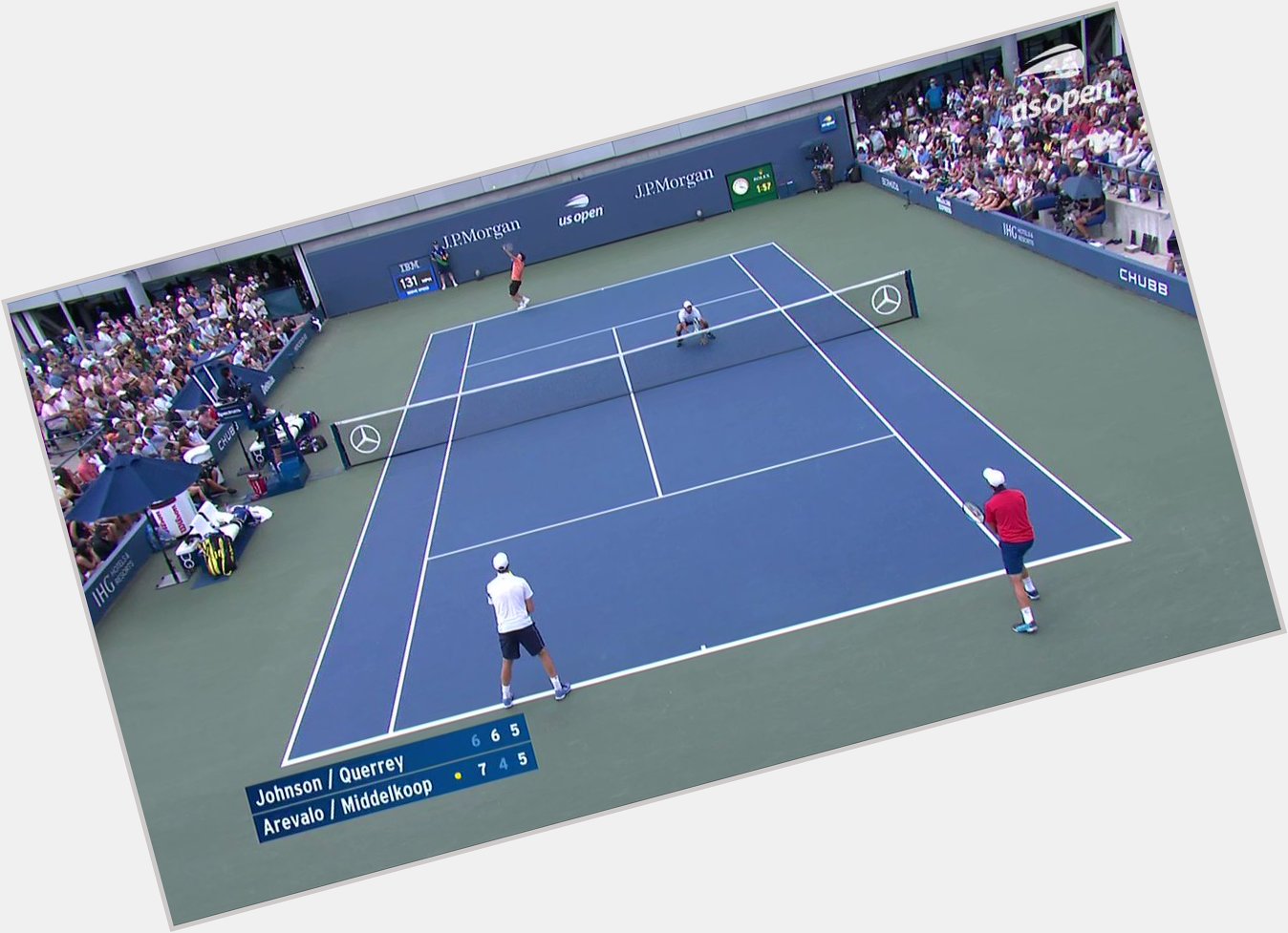 Usta: Come for Steve Johnson & Sam Querrey, stay for this wild doubles point! Happy Birthday  