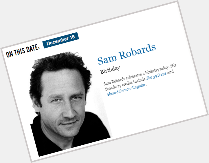 Happy Birthday to Sam Robards who starred in 