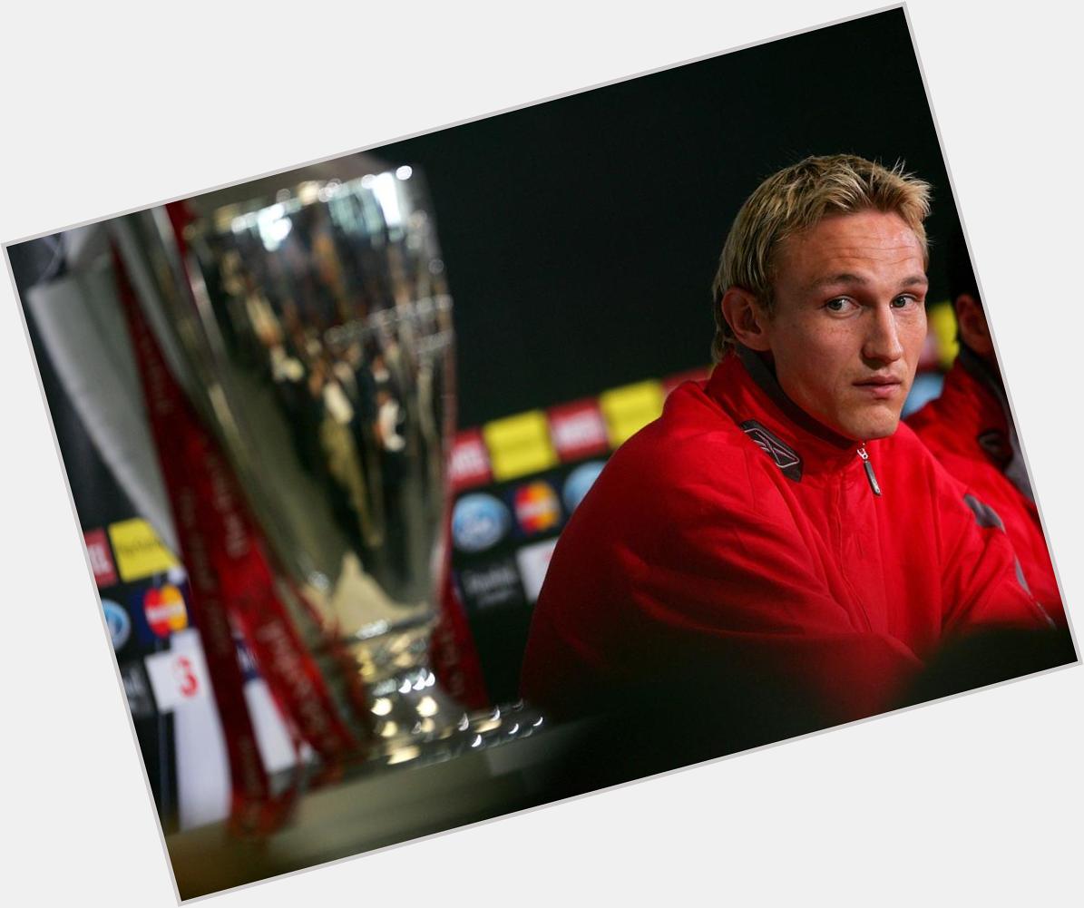 \"Happy birthday, Sami Hyypia! The legend, who made 464 appearances for the club, is 42 today. 