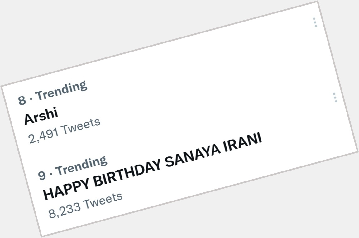 This is something epic and reserved for years 
HAPPY BIRTHDAY SANAYA IRANI 