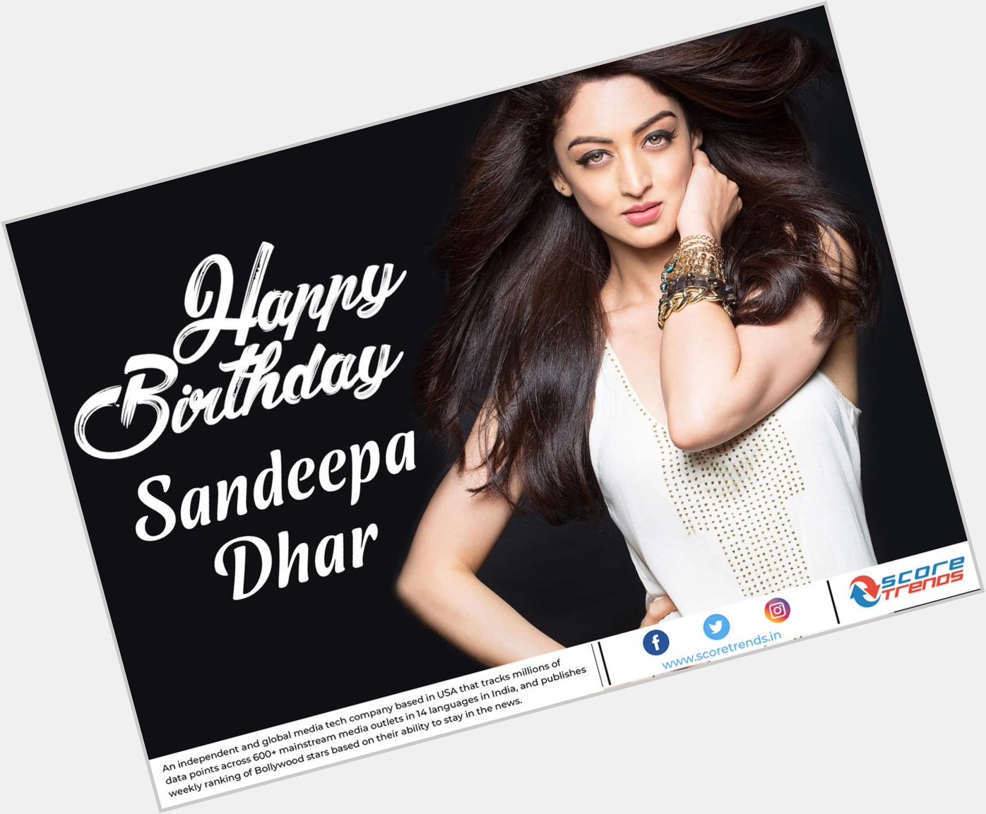 Score Trends wishes Sandeepa Dhar a Happy Birthday!! 