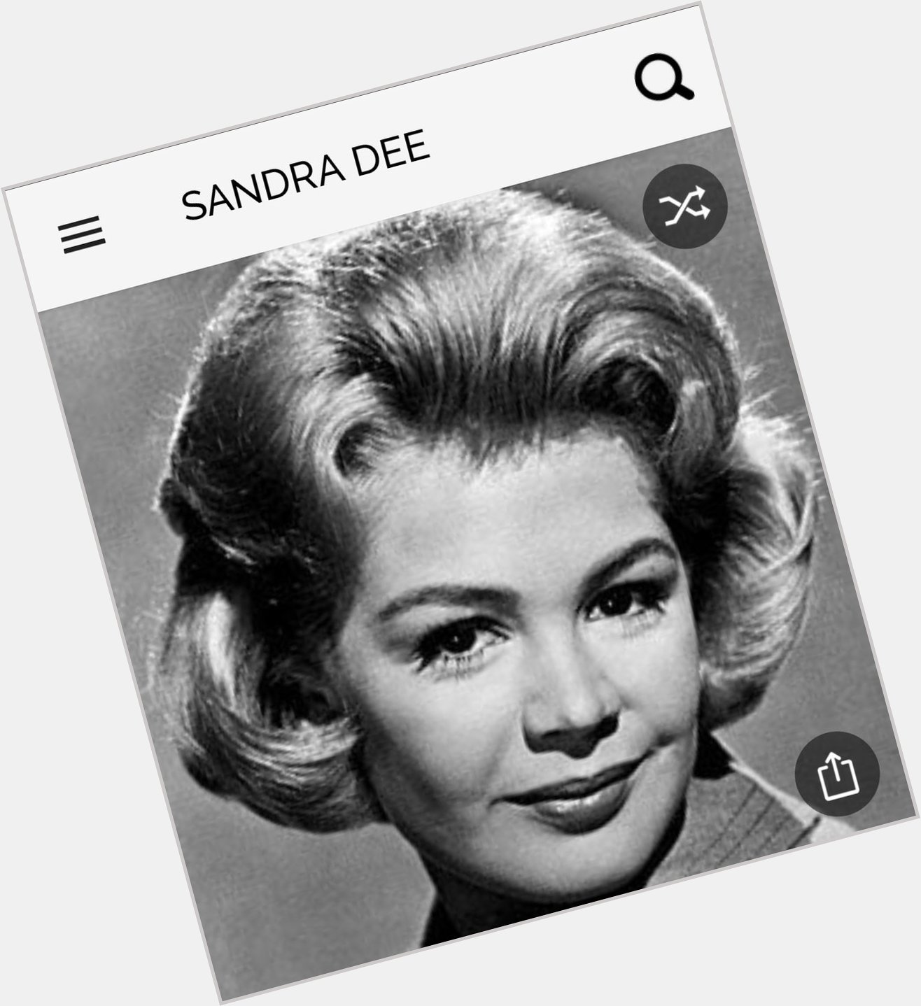 Happy Birthday to this iconic actress.  Happy Birthday to Sandra Dee 