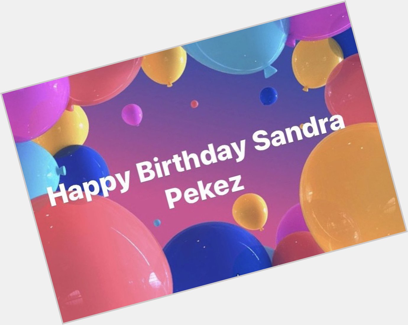 Happy Birthday Sandra! 