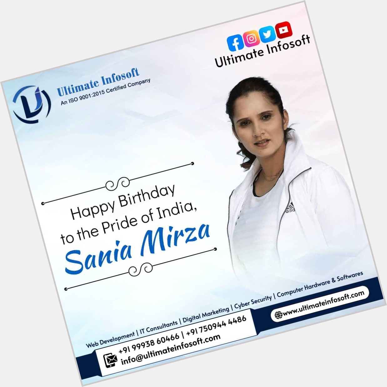 Happy Birthday to the Pride of India, Sania Mirza
 