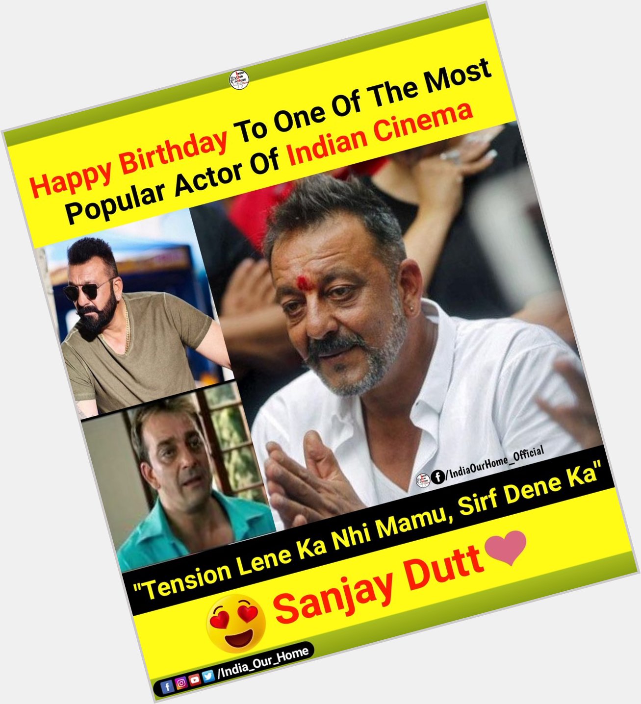 Happy birthday Sanjay dutt 