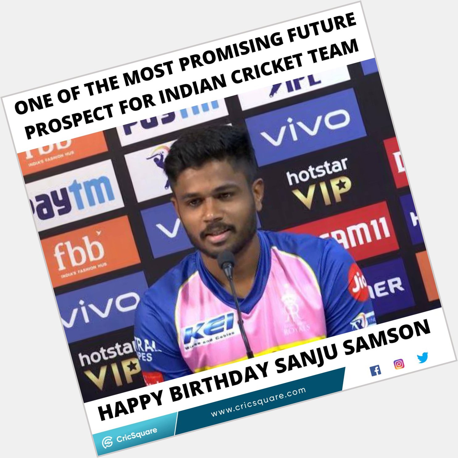 Happy Birthday, Sanju Samson    