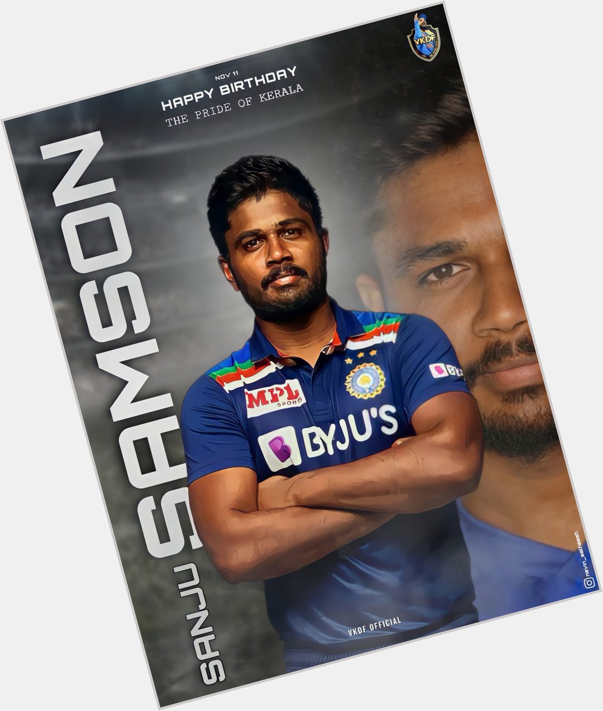 Happy Birthday Sanju Samson  you\re my hero 