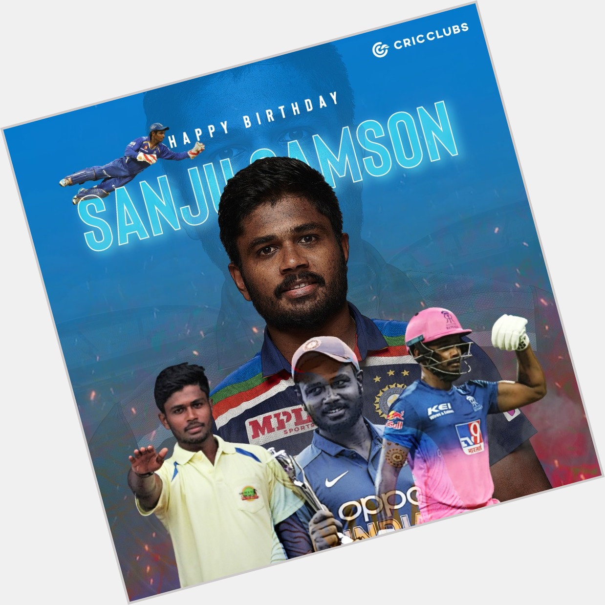Here\s wishing Sanju Samson a very happy birthday 