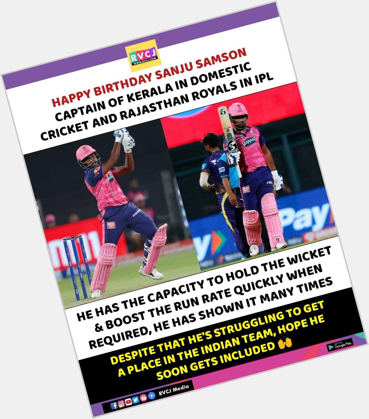 Happy Birthday Sanju Samson!  