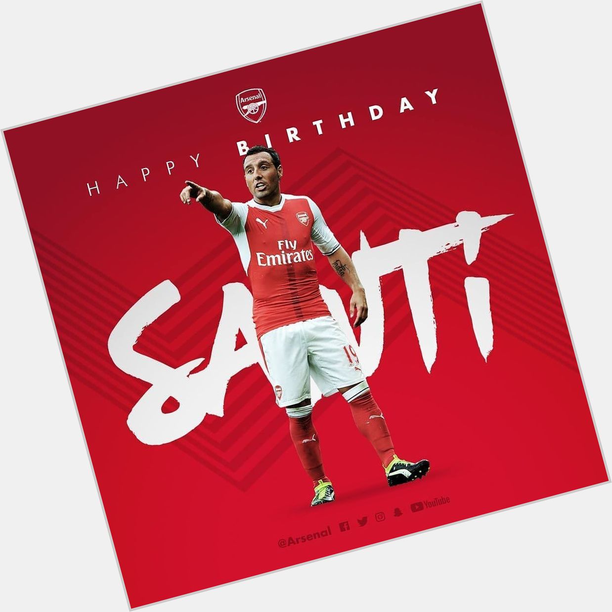 Happy birthday Santi Cazorla, lets hope he recovers and gets back to the pitch. -AUS  