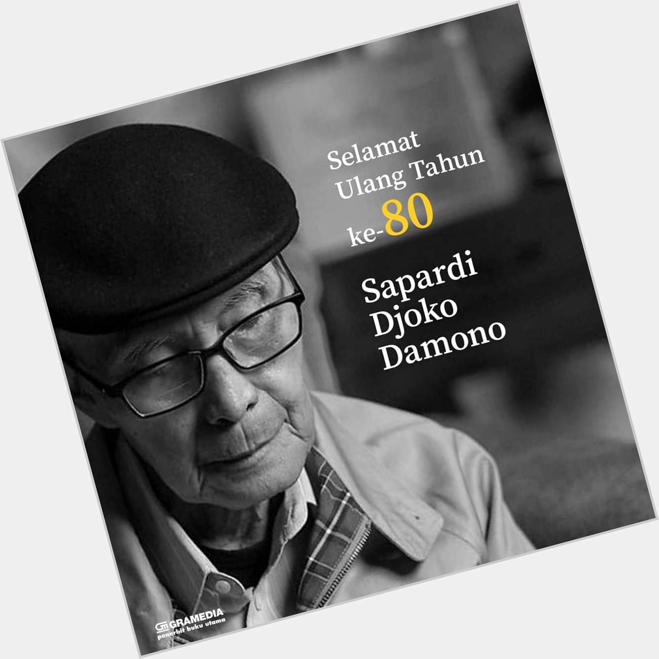 Happy 80th birthday to Indonesian national treasure; author Sapardi Djoko Damono. Long Live. 