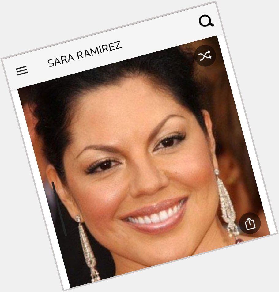 Happy birthday to this great actress.  Happy birthday to Sara Ramirez 