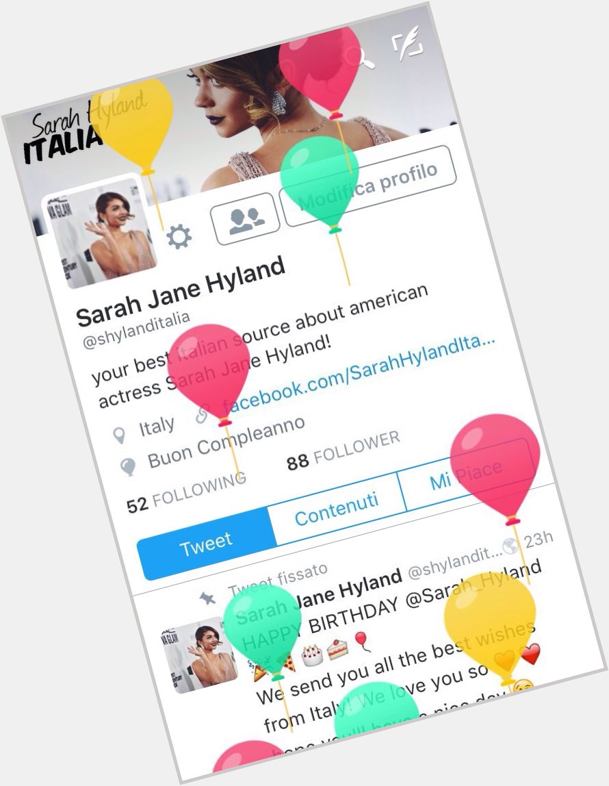 HAPPY BIRTHDAY SARAH JANE HYLAND!

Today celebs one year! thank you for your time    