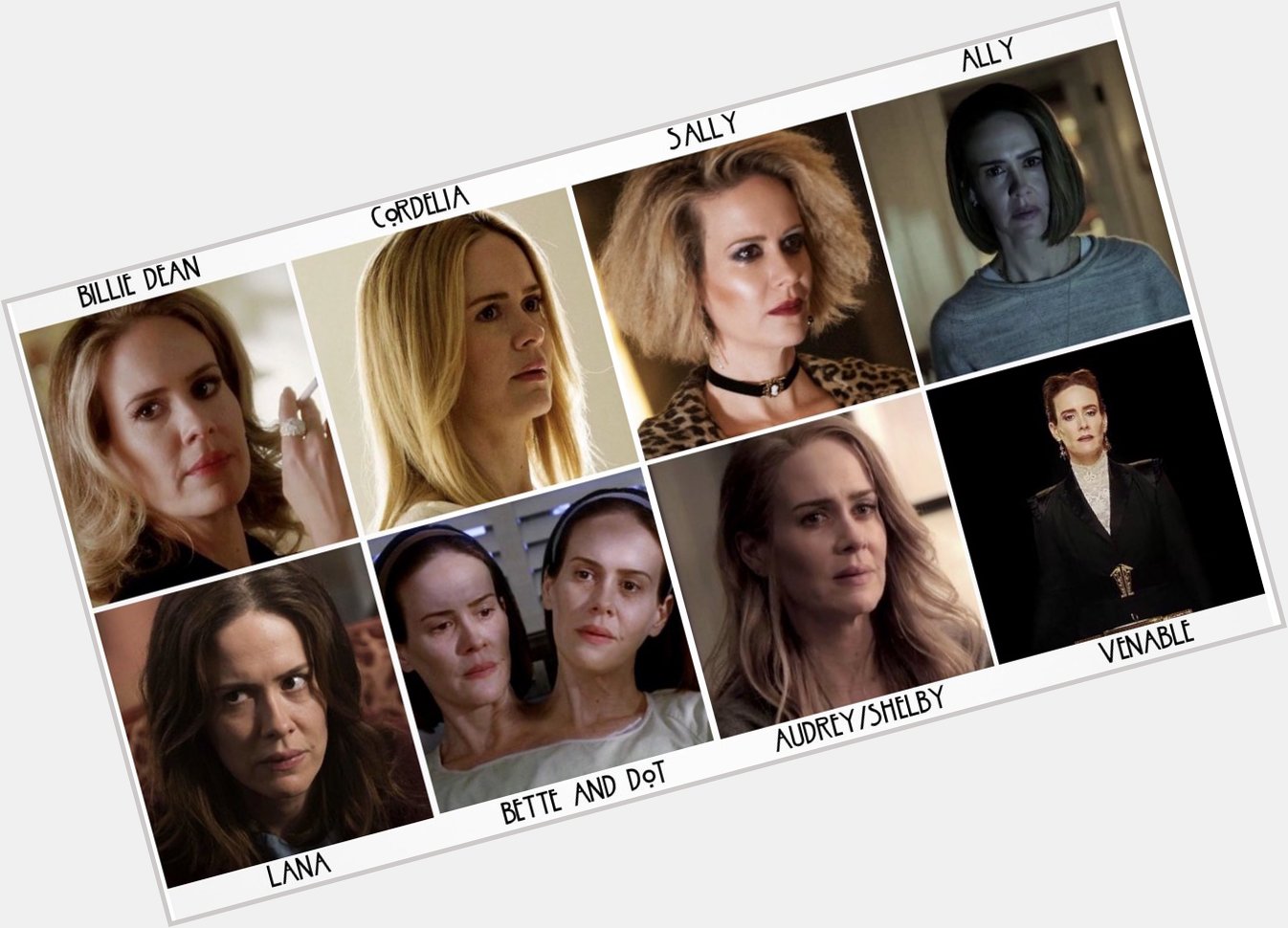 Happy Birthday to Sarah Paulson! Who\s your favorite character of hers  on American Horror Story? 