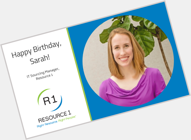 Happy Birthday to our IT Sourcing Manager, Sarah Smith!  