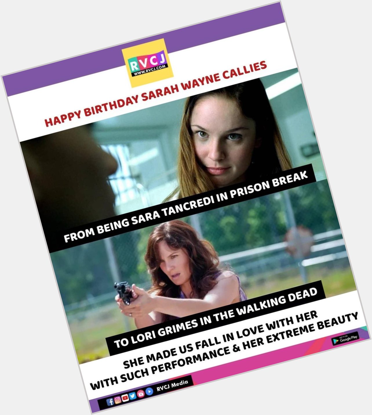 Happy Birthday Sarah Wayne Callies!     