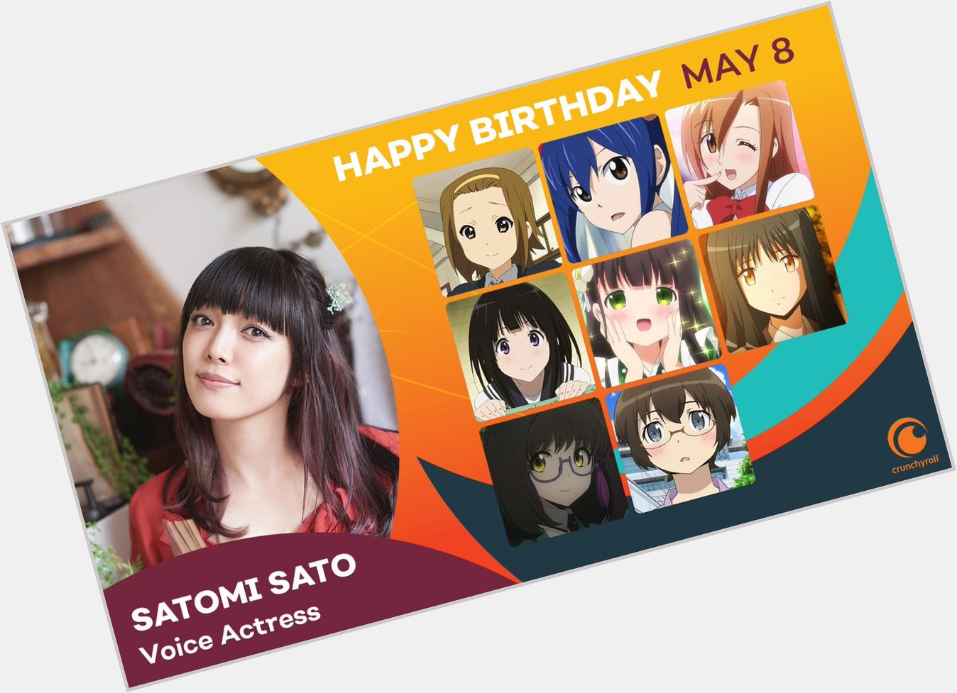 Happy Birthday to the Japanese Voice Actress Satomi Sato!! 