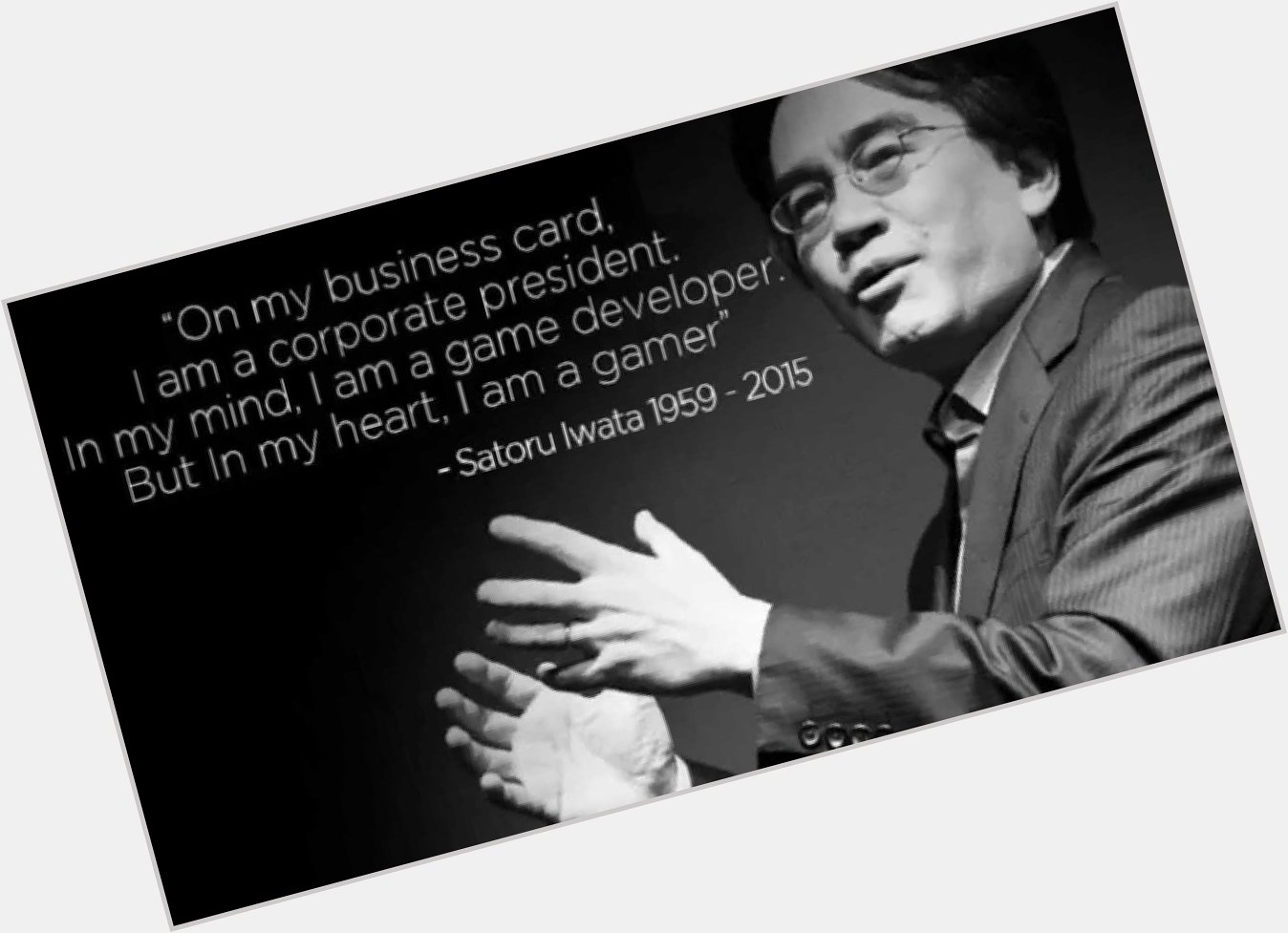 Happy birthday to the late Satoru Iwata 