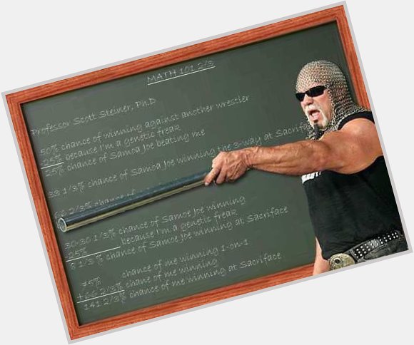 Happy Birthday to the greatest living Mathematician and a true national treasure, Scott Steiner. 