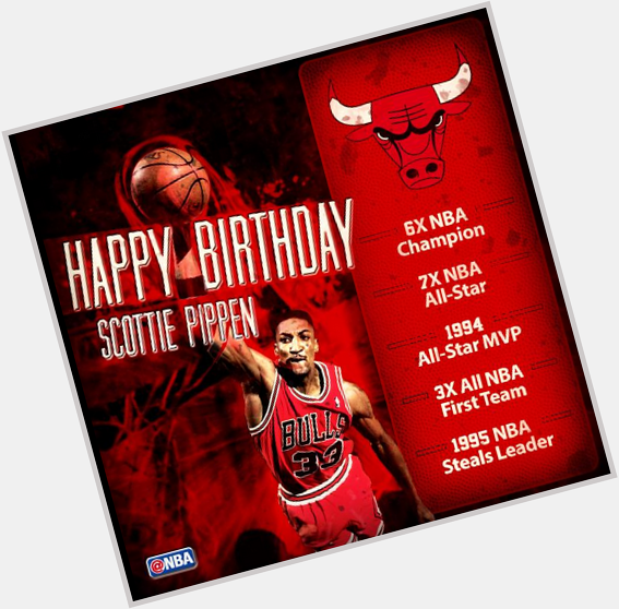 Happy birthday to Chicago Bulls Legend and the Hall of Famer Scottie Pippen    