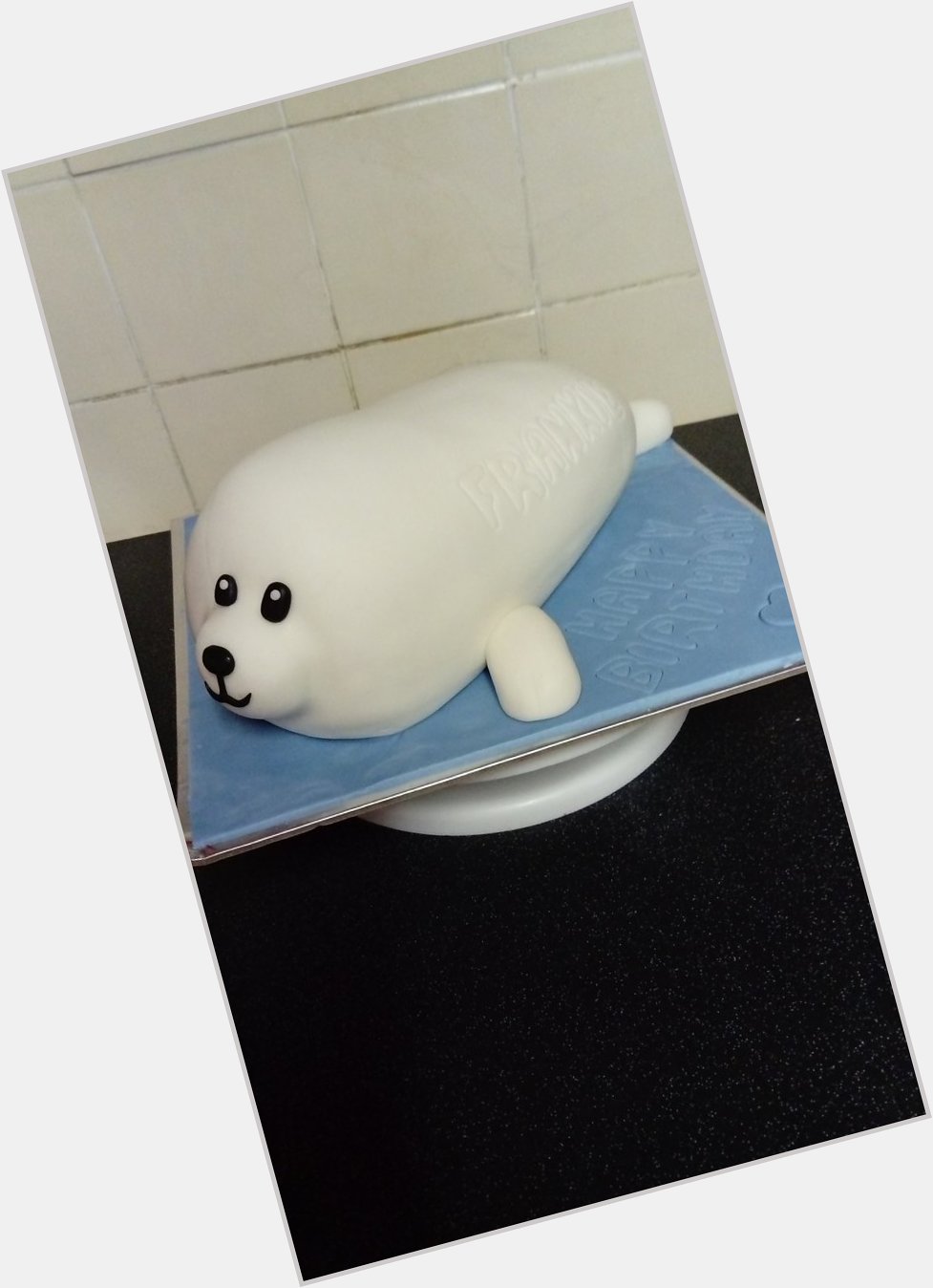 Seal plush cake I made for my beautiful boys birthday happy birthday frankie    xxxx 