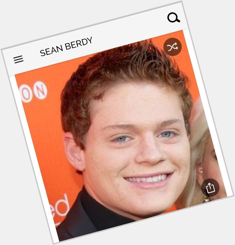 Happy birthday to this great actor.  Happy birthday to Sean Berdy 
