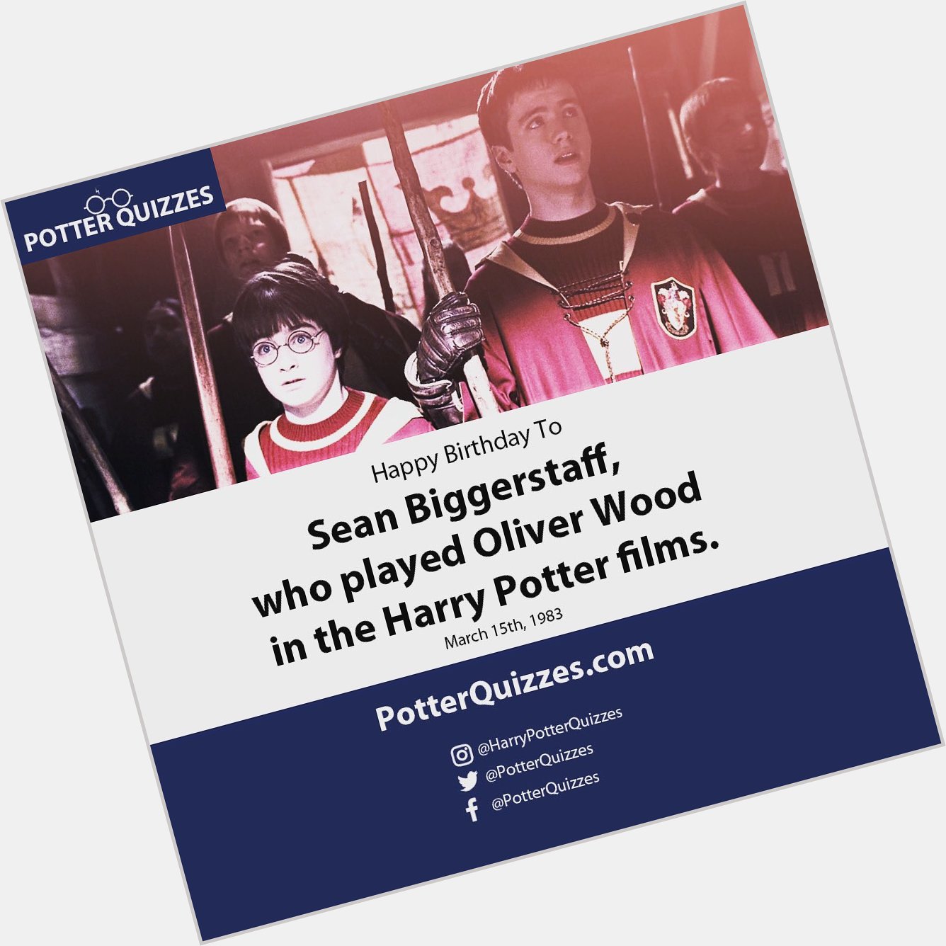 Happy birthday to Sean Biggerstaff, who played Oliver Wood in the films. 