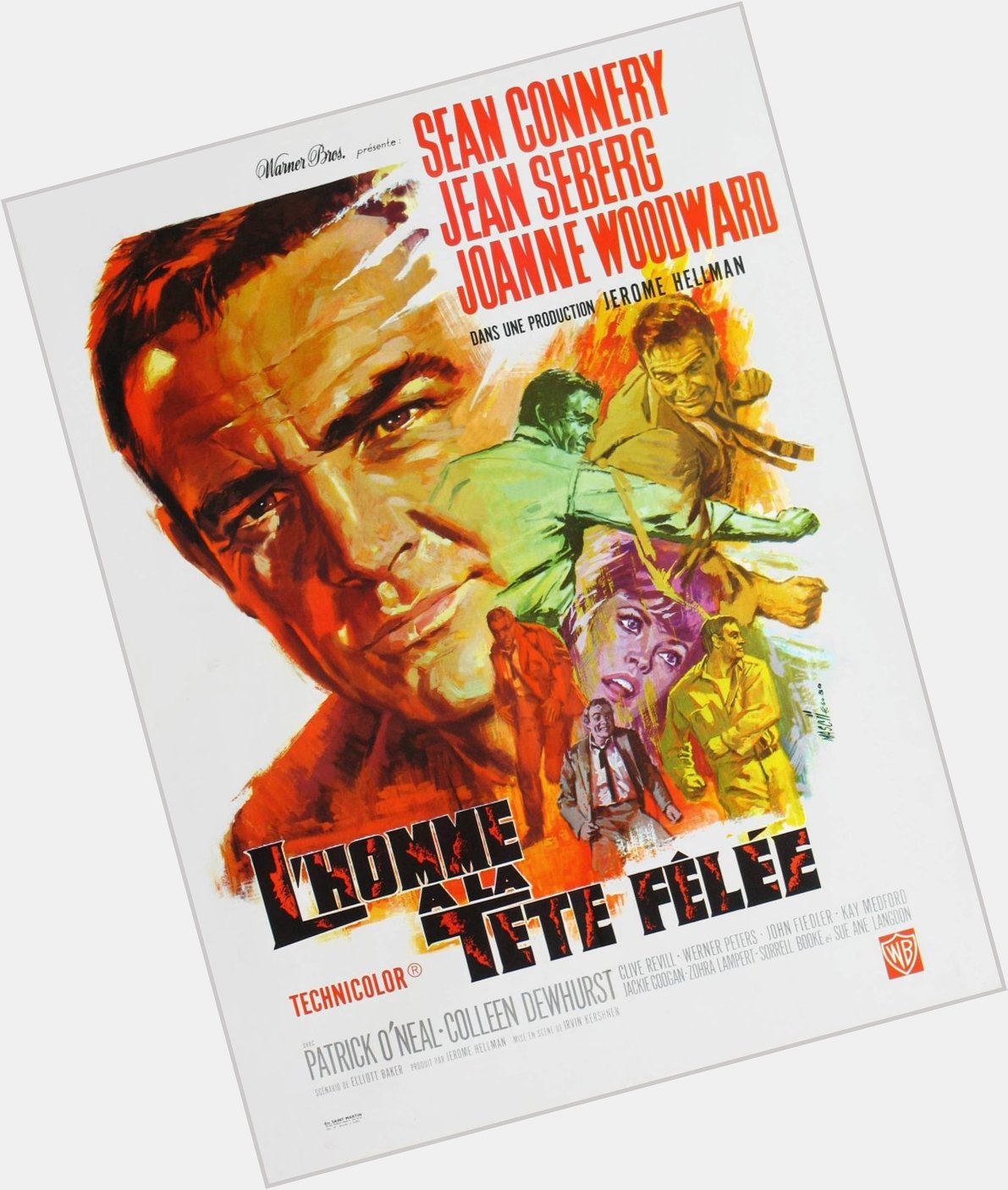 Happy Birthday Sean Connery! - A FINE MADNESS - 1966 - French poster - Art by Jean Mascii 