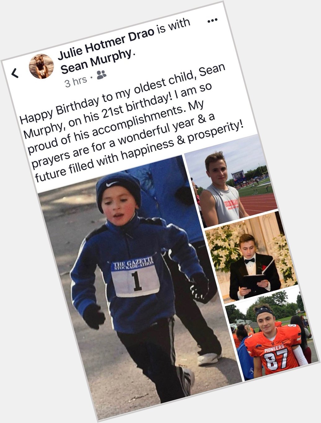   Happy 21st Birthday Sean Murphy! Have a wonderful day! 